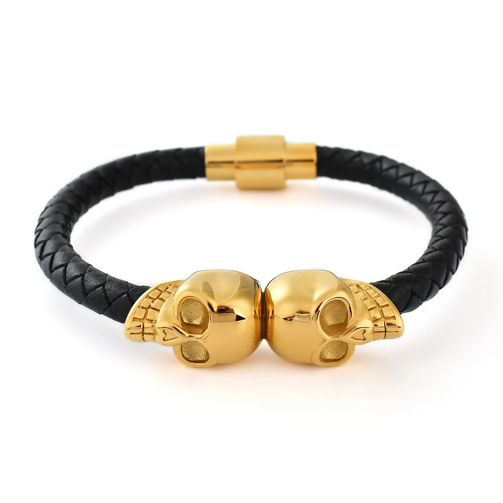 18k Gold Plated Skull Bracelet - MELINIE