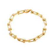 Thick Chain Thorn Knotted Bracelet - Stainless Steel Gold Plated for Women