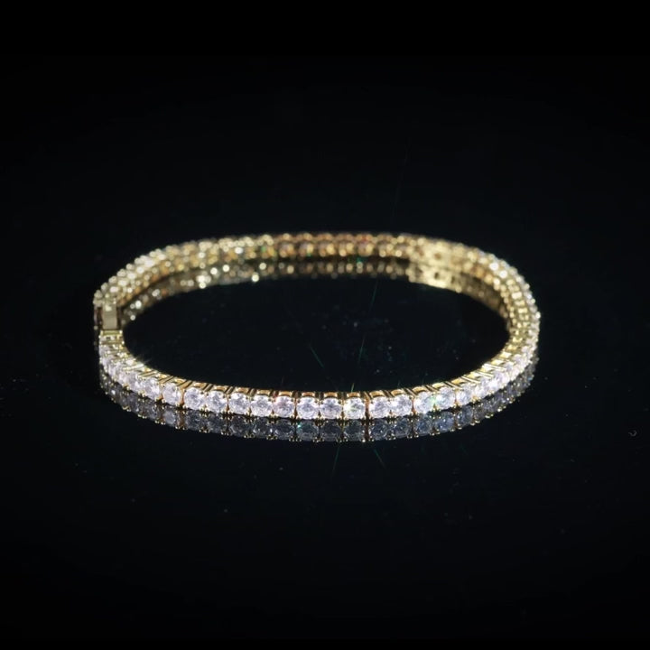 3MM TENNIS BRACELET - GOLD